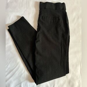 Simply Vera Vera Wang Skinny Pants, Dark Gray with Pinstripes Size M